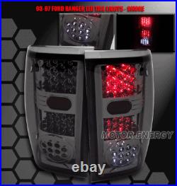 93-99 Ford Ranger Pickup Truck Led Tail Brake Light Smoke Stx XL Xlt Splash Pair