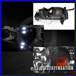 94-01 Dodge RAM 1500/2500/3500 Black LED DRL Headlights+Altezza Tail Lights