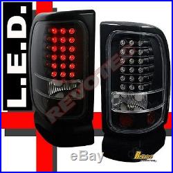 94-01 Dodge Ram 1500 2500 3500 Pickup Black Headlights Signal + LED Tail Lights