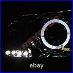 94-01 Dodge Ram Pickup Halo Projector Headlights Tail Lights Black / Dark Smoke