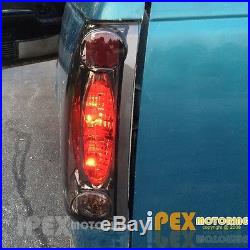 94-98 Chevy Silverado Tahoe Halo Projector LED Black Headlight+Signal+Tail Light