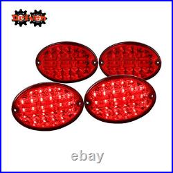 97-2004 Chevy Corvette Break Light LED Red Lens Taillights Upgrade 4 Pcs