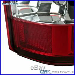 99-02 Silverado 99-03 Sierra Fleetside LED Tail Lights Brake Rear Lamps Red Pair