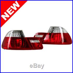 99-03 BMW E46 COUPE / 01-03 M3 LED TAILLIGHTS With FACELIFT INNERS CLEAR/RED