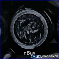 99-04 F250 F350 SuperDuty LED Halo Smoke Projector Headlights+LED Tail Lamps