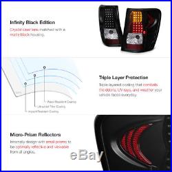 99-04 Jeep Grand Cherokee Black LED Tail Lamps Turn Signal+Brake Lights Assembly