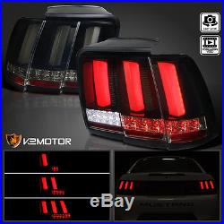 99-04 Mustang Glossy Black Sequential LED Smoke Lens Tail Lights Brake Lamps