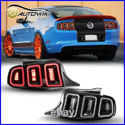 AUTOWIKI Sequential LED Tail Lights For 2010-2014 Ford Mustang Rear Brake Lamps
