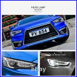 Audi Style Headlights&Tail Lights Smoked For MITSUBISHI LANCER/EVO X 2008-2017