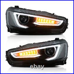 Audi Style Headlights&Tail Lights Smoked For MITSUBISHI LANCER/EVO X 2008-2017