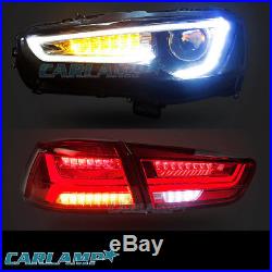 Audi Style LED Headlights & Tail Lights For Mitsubishi Lancer / EVO 2008-2017