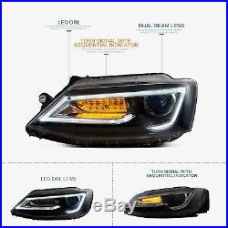 Audi Style LED Headlights& Tail Lights For VOLKSWAGEN VW Jetta Sagitar 2011-2014