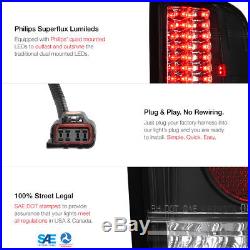 BLACK 2007-2013 GMC SIERRA Halo Angel EYe Projector Headlights+LED Tail Lights