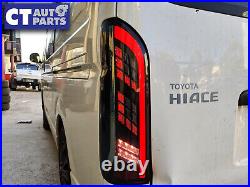 BLACK Edition Smoke Full LED Tail Lights for 04-20 Toyota Hiace Van taillights
