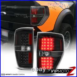 BLACK OUT 2009-2014 Ford F150 LED SMD Rear Brake Tail Lights Lamps PAIR LH RH