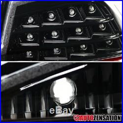 BMW 05-08 3-Series E90 4DR Tube LED Bar Slick Black Tail Lights Rear Brake Lamps