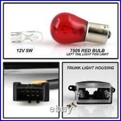 BMW 3-series 02-05 E46 4dr Red Clear LED Rear Tail Lights Strip Tube Style 
