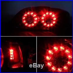 Black 04-08 Mazda RX8 RX-8 JDM Dual Round LED Tail Light Rear Brake Signal Lamp