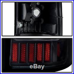 Black 1999 2000 2001 2002 Chevy Silverado GMC Sierra LED Tail Lights Brake Lamps