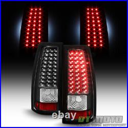 Black 1999-2002 Chevy Silverado 1500 2500 3500 LED Tail Lights Brake Lamps 99-02