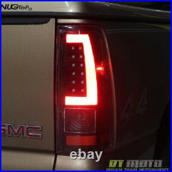 Black 1999-2002 Chevy Silverado 1500 99-06 GMC Sierra LED Tube Tail Lights Lamps
