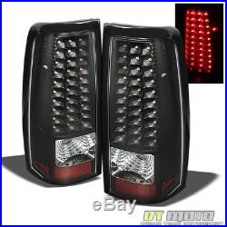Black 1999-2002 Silverado 99-03 Sierra LED Tail Lights Brake Lamps Left+Right