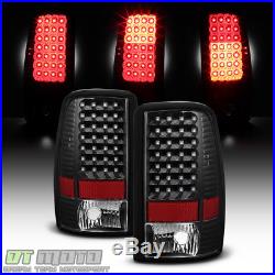 Black 2000-2006 Chevy Suburban 1500 2500 Tahoe Yukon LED Tail Lights Brake Lamps