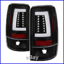 Black 2000-2006 Chevy Suburban Tahoe GMC Yukon LED Bar Tail Lights Brake Lamps