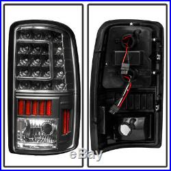 Black 2000-2006 Chevy Suburban Tahoe GMC Yukon XL LED C-Shape Tail lights Lamps