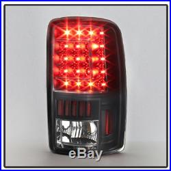 Black 2000-2006 Chevy Suburban Tahoe GMC Yukon XL LED C-Shape Tail lights Lamps