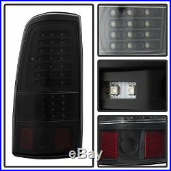 Black 2003-2006 Chevy Silverado 1500 2500 3500 Full LED Tail Lights Brake Lamps