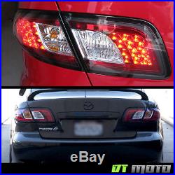Black 2003-2008 Mazda 6 Mazda6 Lumileds LED Tail Lights Brake Lamps Left+Right