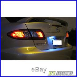 Black 2003-2008 Mazda 6 Mazda6 Lumileds LED Tail Lights Brake Lamps Left+Right