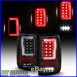 Black 2004-2008 Ford F150 LOBO Full LED Tube Tail Lights Brake Lamps Left+Right