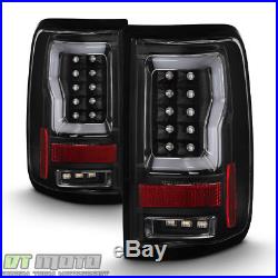 Black 2004-2008 Ford F150 LOBO Full LED Tube Tail Lights Brake Lamps Left+Right
