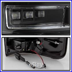 Black 2004-2008 Ford F150 LOBO Full LED Tube Tail Lights Brake Lamps Left+Right