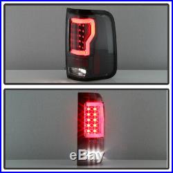 Black 2004-2008 Ford F150 LOBO Full LED Tube Tail Lights Brake Lamps Left+Right