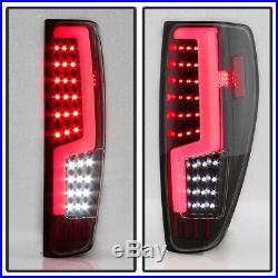 Black 2004-2012 Chevy Colorado GMC Canyon LED Light Tube Tail Lights Brake Lamps