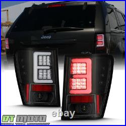 Black 2005-2006 Jeep Grand Cherokee LED Tube Tail Lights Brake Lamps Left+Right