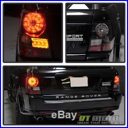 Black 2006-2009 Land Rover Range Rover Sport Lumileds LED Tail Lights Rear Lamps