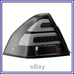 Black 2006-2013 Chevy Impala Dual LED Tube Tail Lights Brake Lamps Left+Right