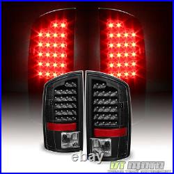 Black 2007-2008 Dodge Ram 1500 / 07-2009 2500 3500 LED Tail Lights Brake Lamps