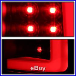 Black 2007-2013 Chevy Silverado 1500 2500 3500 LED Tube Tail Lights Brake Lamps