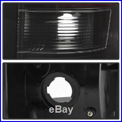 Black 2007-2013 Chevy Silverado 1500 2500 3500 LED Tube Tail Lights Brake Lamps