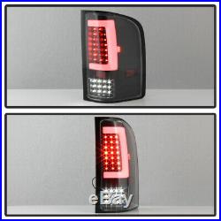 Black 2007-2013 Chevy Silverado 1500 Sequentia LED Tube Tail Lights Brake Lamps