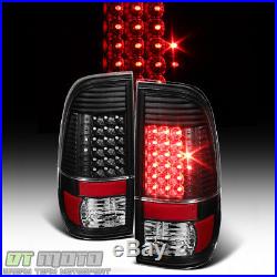 Black 2008-2016 Ford F250 F350 F450 SuperDuty LED Tail Lights Brake Lamps