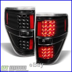 Black 2009-2014 Ford F150 F-150 LED Tail Lights Brake Lamps Left+Right 09-14