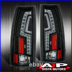 Black Brake Stop Tail Lights Lamps Pair For 1988-1999 Chevy GMC C10 C1500 C2500