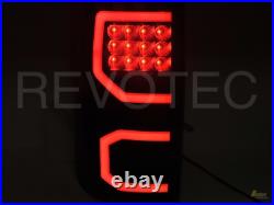 Black C-Bar Full LED Tail Lights For 2007-2012 Toyota Tundra SR5 Pickup