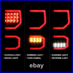 Black C-Bar Full LED Tail Lights For 2007-2012 Toyota Tundra SR5 Pickup